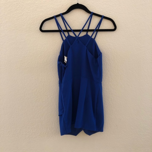 Electric Blue Racerback Minidress Size S - Picture 3 of 4